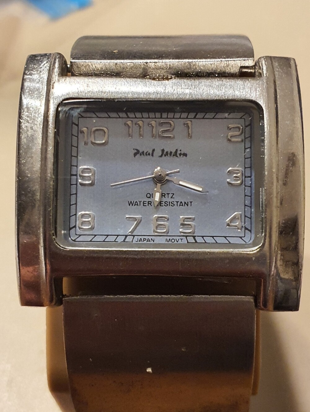 10/$20 Paul Jardin Silver/Blue Stainless Steel Men's Watch